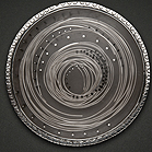 Silver wire and black resin brooch