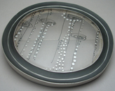 Resin and Silver Pattern Brooch