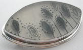 Seed Drawing in Resin Brooch