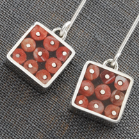 Natural Red Coral Earring