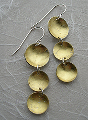 Gilded 3 Disk Earrings