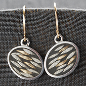Silver and Gold Leaf Earring