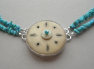 Blue Turquoise Tagua Necklace