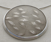 Forged Silver Leaf Pendant