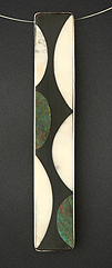 Walrus Ivory Chrysocolla Pendant