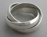 Three Silver Band Ring