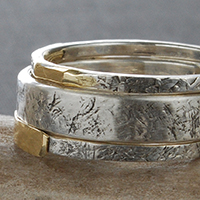 Geometric Rings in Silver and Gold